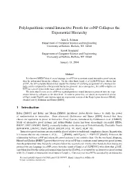 Polylogarithmic-Round Interactive Proofs for Conp Collapses the Exponential Hierarchy