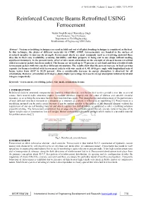 Reinforced Concrete Beams Retrofitted USING Ferrocement