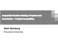 Simonstutorial-Prophetinequalities.Pdf