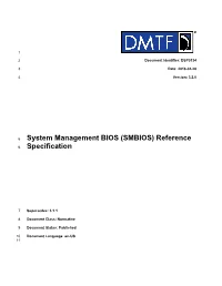SMBIOS) Reference 6 Specification