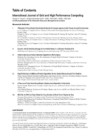 Table of Contents