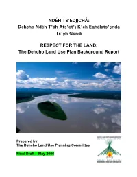 The Dehcho Land Use Plan Background Report