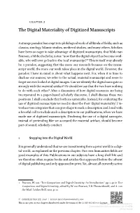 The Digital Materiality of Digitized Manuscripts