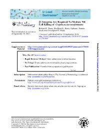 Β1 Integrins Are Required to Mediate NK Cell Killing of Cryptococcus Neoformans Richard F