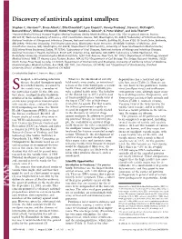 Discovery of Antivirals Against Smallpox