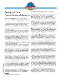 Geological Time Conventions and Symbols