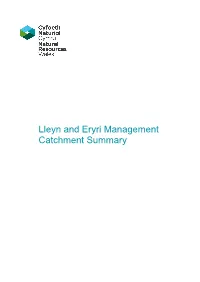 Lleyn and Eryri Catchment Summary 2016
