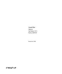 Oracle Text Reference Guide