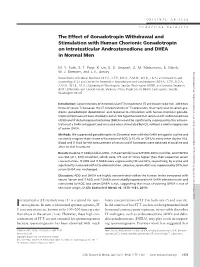 The Effect of Gonadotropin Withdrawal and Stimulation with Human Chorionic Gonadotropin on Intratesticular Androstenedione and DHEA in Normal Men