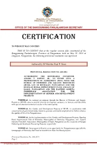Certification