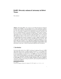 DART: Diversity-Enhanced Autonomy in Robot Teams