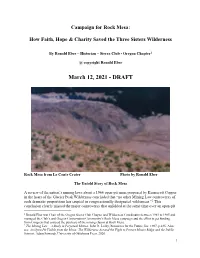 Rock Mesa Outline