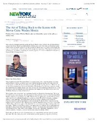 The Art of Talking Back to the Screen with Movie Critic Wesley Morris - November 7, 2014 - Newyork.Com 11/14/16, 4:47 PM
