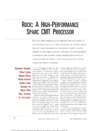 Rock:Ahigh-Performance Sparc Cmt Processor