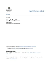Voting for Gary Johnson