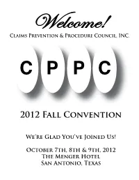 2012 Fall Convention