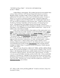 An Interview with Stephen King by John C. Tibbetts