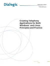 Creating Telephony Applications for Both Windows® and Linux