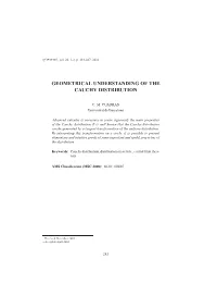 Geometrical Understanding of the Cauchy Distribution