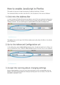 How to Enable Javascript in Firefox This Guide Will Step You Through the Process of Enabling Javascript in Firefox