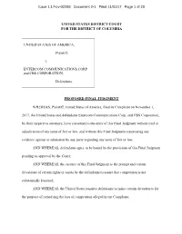 Proposed Final Judgment: U.S. V. Entercom Communications Corp