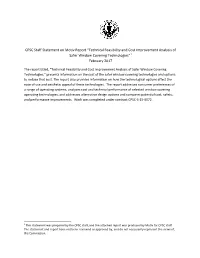 Technical Feasibility and Cost Improvement Analysis of Safer Window Covering Technologies”1 February 2017