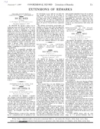 Extensions of Remarks E1 EXTENSIONS of REMARKS