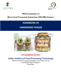 Handbook of Handmade Pickles