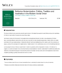 Reflexive Modernization: Politics, Tradition and Aesthetics in the Modern Social Order Ulrich Beck, Anthony Giddens, Scott Lash