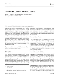 Toolkits and Libraries for Deep Learning