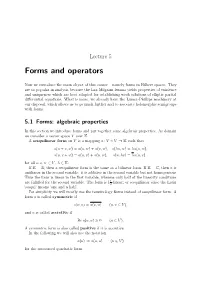 Forms and Operators