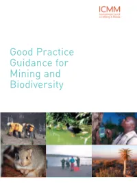 Good Practice Guidance for Mining and Biodiversity