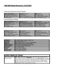 OHR Bih Media Round-Up, 6/10/2005