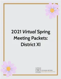 2021 Virtual Spring Meeting Packets: District XI
