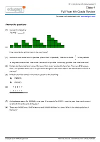 Class 4 Full Year 4Th Grade Review