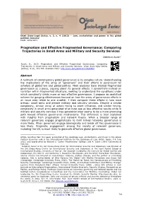 Comparing Trajectories in Small Arms and Military and Security Services