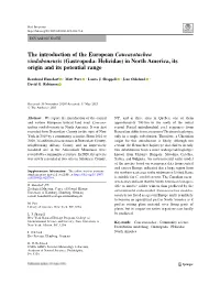 The Introduction of the European Caucas...Ca, Its Origin and Its Potential Range