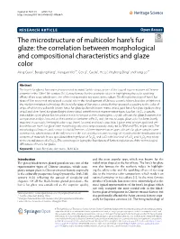 The Microstructure of Multicolor Hare's Fur Glaze