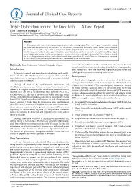 Triple Dislocation Around the Knee Joint – a Case Report