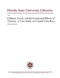 A Case Study on Coastal Costa Rica Thuy-Linh Pham