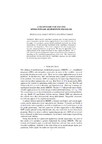 A Framework for Solving Mixed-Integer Semidefinite Programs