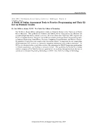 A Study of Online Assessment Tools to Practice Programming and Their Ef- Fect on Students Grades