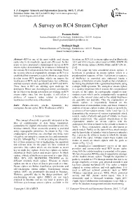 A Survey on RC4 Stream Cipher