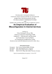 An Empirical Evaluation of Misconfiguration in Internet Services