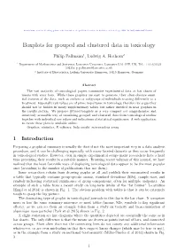 Boxplots for Grouped and Clustered Data in Toxicology