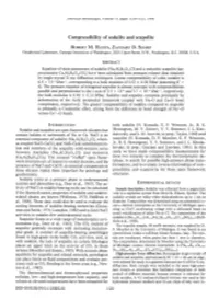Compressibility of Sodalite and Scapolite
