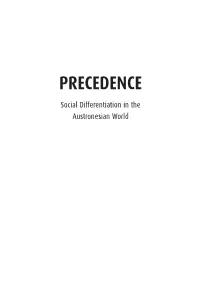 Precedence Social Differentiation in the Austronesian World