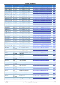 Products Catalog Index