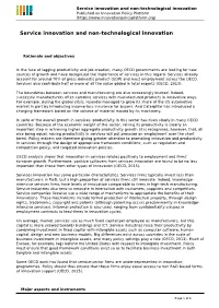 Service Innovation and Non-Technological Innovation Published on Innovation Policy Platform (