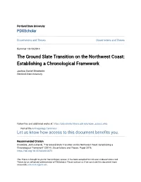 The Ground Slate Transition on the Northwest Coast: Establishing a Chronological Framework